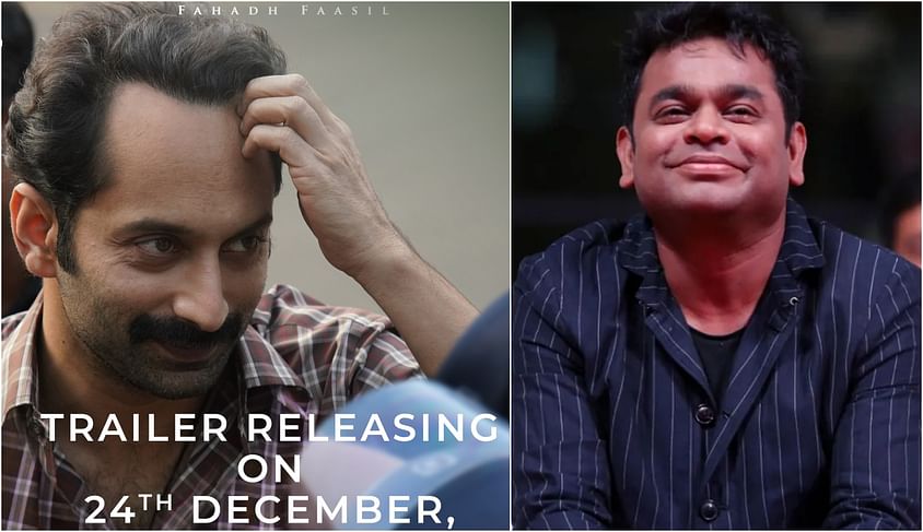  മലയന്‍കുഞ്ഞിന്റെ ട്രെയ്‌ലര്‍ നാളെ; പോസ്റ്റർ പങ്കുവെച്ച് എ ആർ റഹ്മാൻ