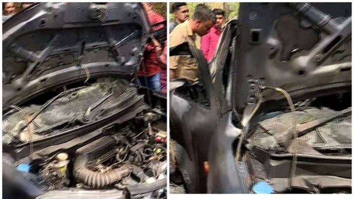  കണ്ണൂരിൽ ഓടിക്കൊണ്ടിരുന്ന കാറിന് തീപിടിച്ചു, ഗർഭിണിയടക്കം രണ്ട് പേർ വെന്തുമരിച്ചു