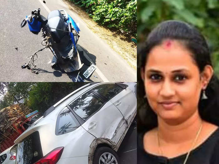  വാഹനങ്ങൾ കൂട്ടിയിടിച്ചുണ്ടായ അപകടത്തിൽ  സ്കൂട്ടർ യാത്രക്കാരിക്ക് ദാരുണാന്ത്യം