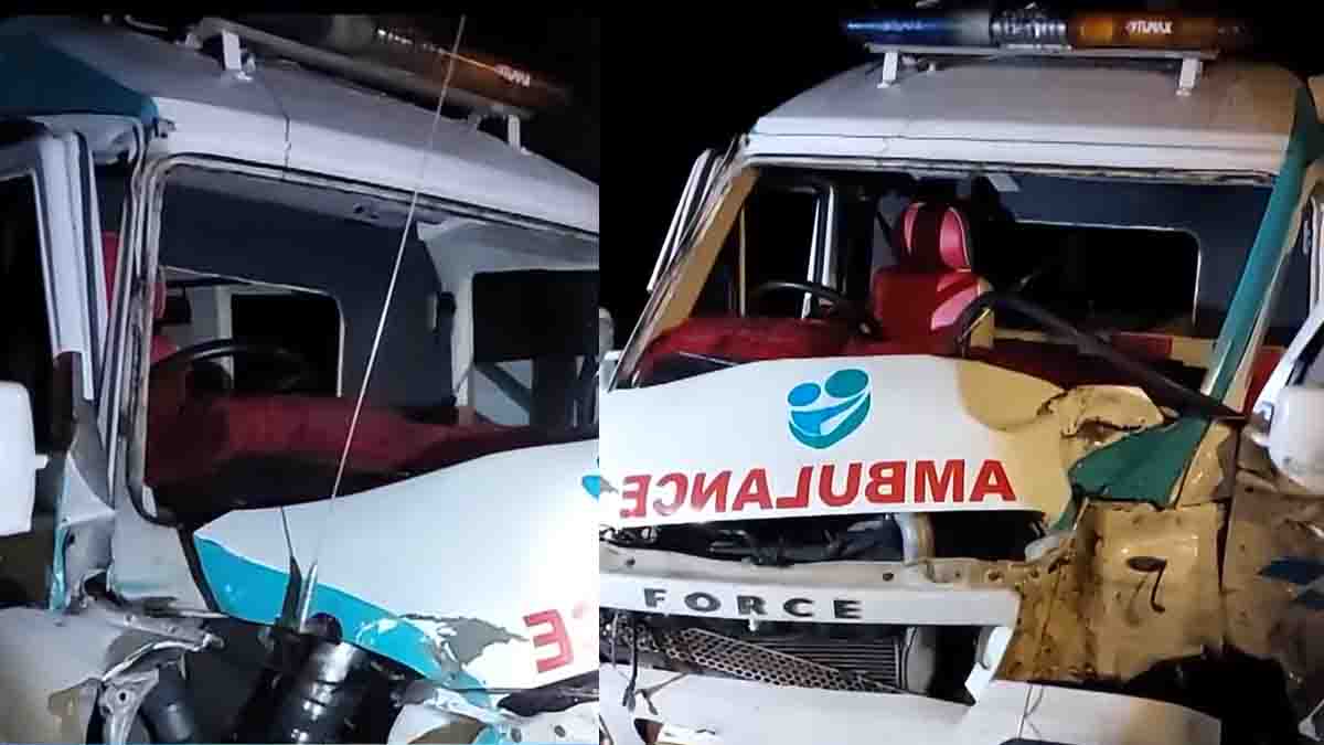  രോഗിയുമായി വന്ന ആംബുലൻസ് മരത്തിലിടിച്ച് അപകടം; ദമ്പതികൾ ഉൾപ്പെടെ മൂന്നു പേർ മരിച്ചു