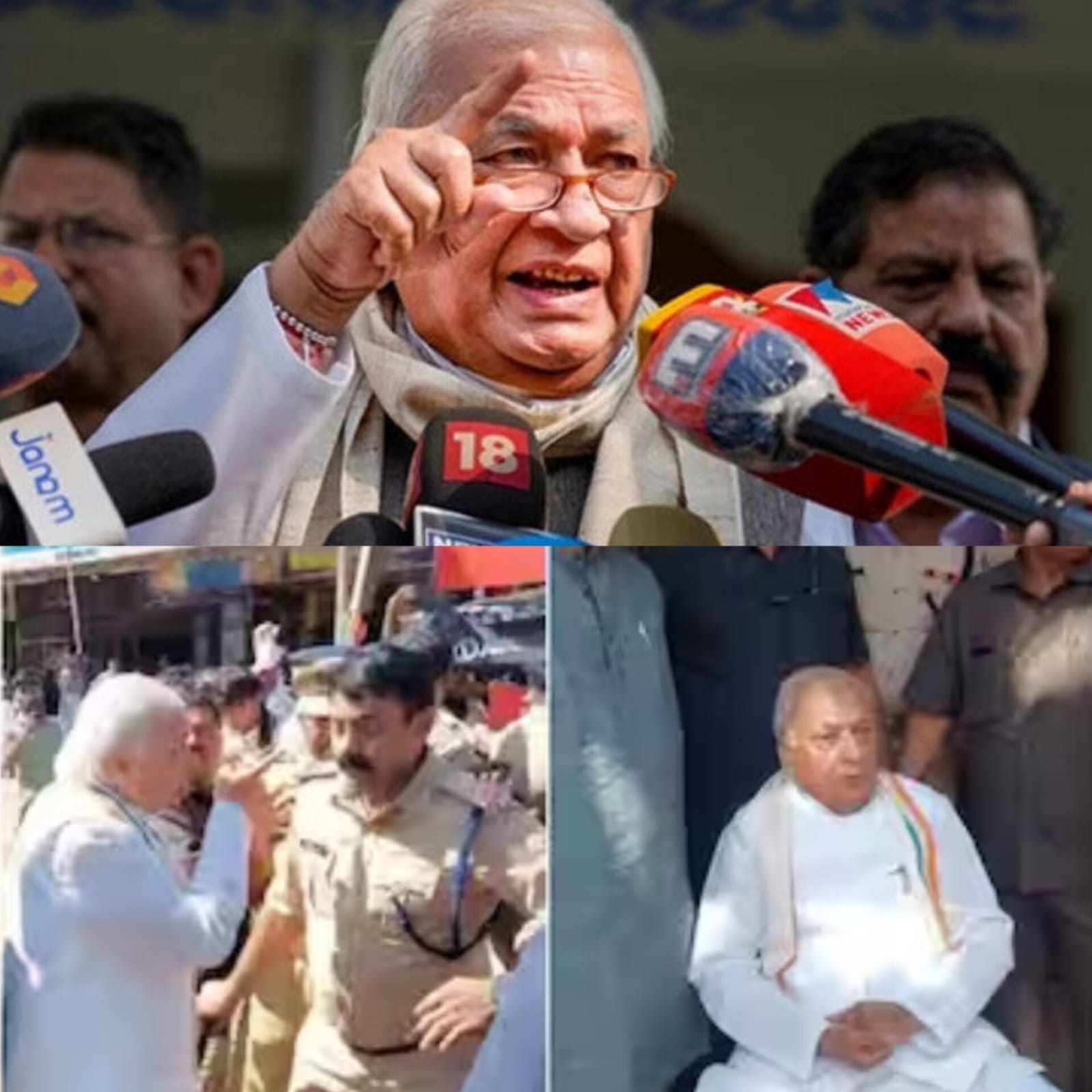  കൊല്ലം നിലമേലിൽ ഗവർണർക്ക് നേരെ എസ്എഫ്ഐയുടെ കരിങ്കൊടി;  ഗവർണർ വാഹനത്തിൽ നിന്ന് പുറത്തിറങ്ങി,പൊലീസിന് ശകാരം