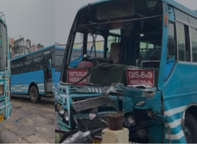  വടകരയില്‍ സ്വകാര്യ ബസുകള്‍ കൂട്ടിയിടിച്ച് 11 പേര്‍ക്ക് പരിക്ക്