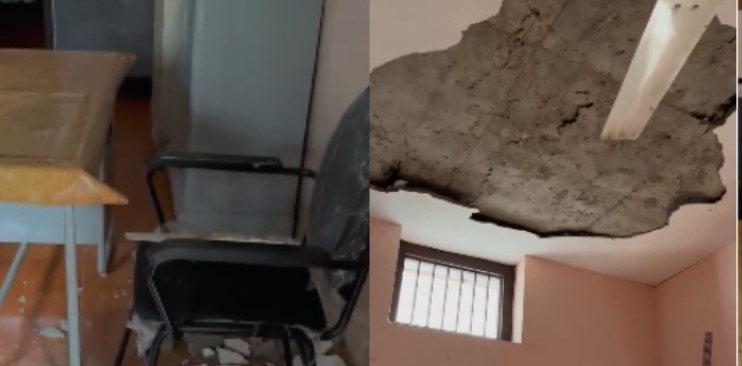  കോഴിക്കോട് അങ്കണവാടിയുടെ കോണ്‍ക്രീറ്റ് പാളി അടര്‍ന്നു വീണു